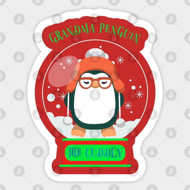 Matching Christmas Family, The Grandma Penguin Sticker by Feminist Foodie